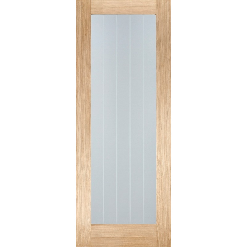 Internal Oak Mexicano Pattern 10 Glazed Door